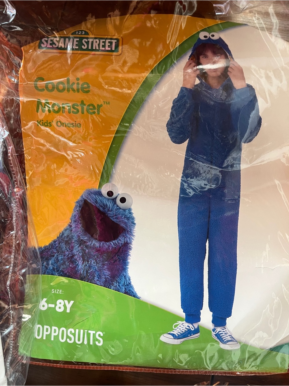 Party City Sesame Street Cookie Monster Kids Onesie - Blue